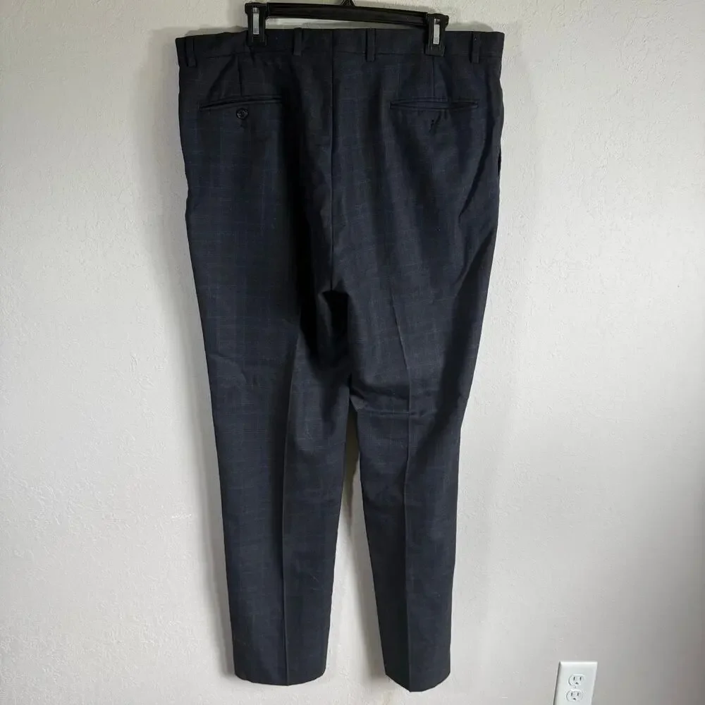 Men’s 38x34 Tommy Hilfiger Wool Formal Office Wedding Flat Front Straight Leg